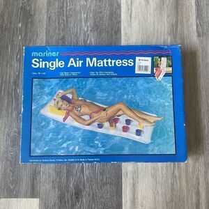 VINTAGE MARINER AIR MATTRESS 18 POCKET POOL FLOAT 78" X 28" NEW IN BOX